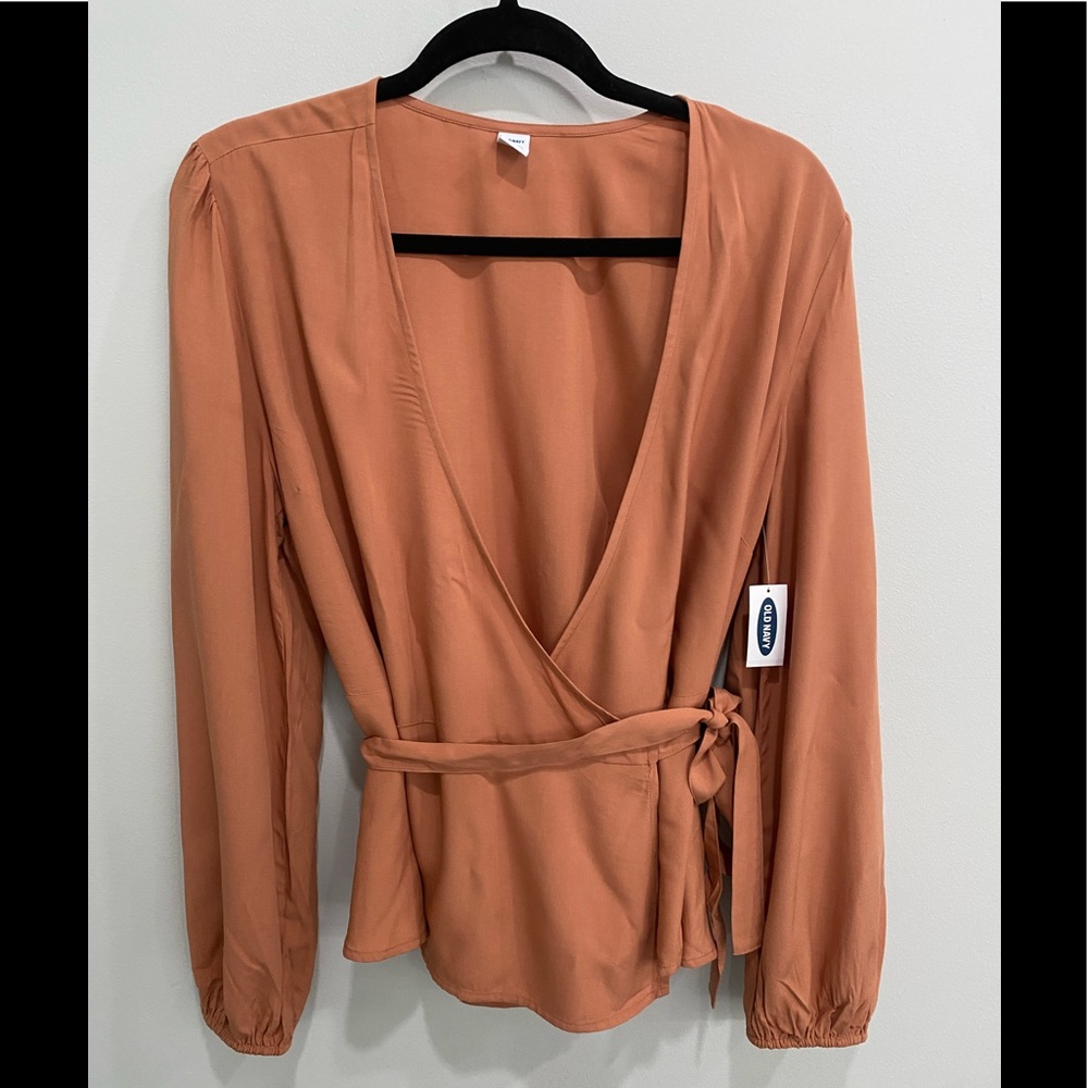 NWT Old Navy Wrap Long Sleeve Blouse